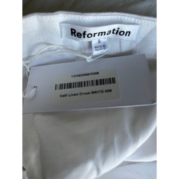 Reformation Valli Linen Dress White Size 8 - Picture 4 of 4